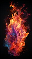 Fototapeta premium flames of color background