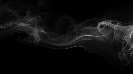 Fototapeta premium Abstract smoke fog on isolated black background 