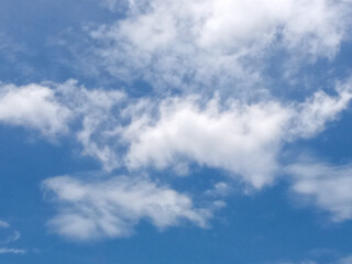 Naklejka na ściany i meble Veiw of blue sky and white clouds background for design stock photo