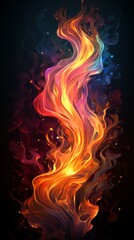 Fototapeta premium tongues of colorful flame