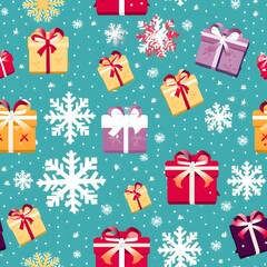 Christmas Seamless tile pattern gift wrap background design