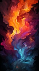 multicolored flames background