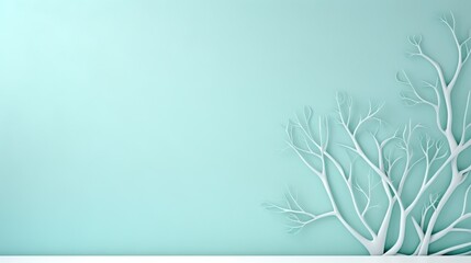 Fototapeta na wymiar a paper cut out of a tree on a blue background. generative ai