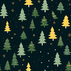 Obraz premium Christmas Seamless tile pattern gift wrap background design