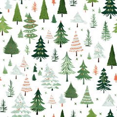 Christmas Seamless tile pattern gift wrap background design