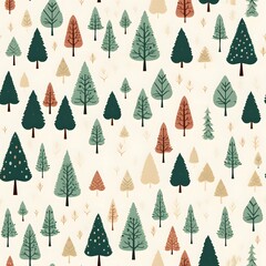 Obraz premium Christmas Seamless tile pattern gift wrap background design