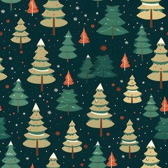 Obraz premium Christmas Seamless tile pattern gift wrap background design