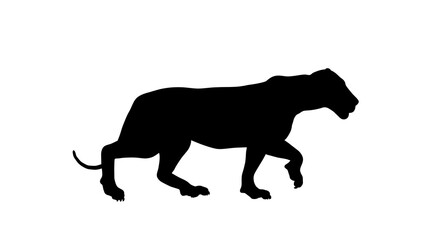 Loopable animation of a walking lion