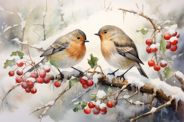 Fototapeta premium Winter Birds