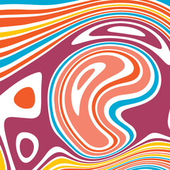 ABSTRACT ILLUSTRATION MARBLED TEXTURE LIQUIFY PSYCHEDELIC PASTEL COLORFUL DESIGN. OPTICAL ILLUSION BACKGROUND VECTOR DESIGN