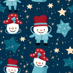 Christmas Seamless tile pattern gift wrap background design