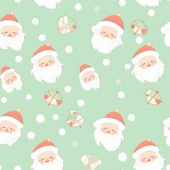 Obraz na płótnie Canvas Christmas Seamless tile pattern gift wrap background design