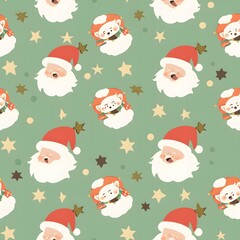 Christmas Seamless tile pattern gift wrap background design