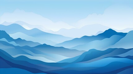 Fototapeta na wymiar Blue mountain landscape, Abstract nature background, Vector illustration