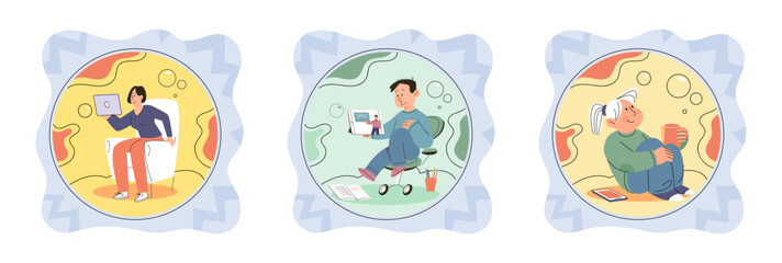 Antisocial vector illustration. Frustration and loneliness often go hand in hand, leading to negative spiral The antisocial metaphor represents shield individuals use to protect themselves from social