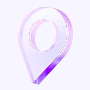 pointer icon with colorful gradient. 3d rendering illustration for graphic design, ui ux design, presentation or background . shape with glass effect