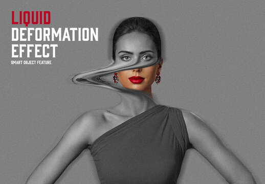 Double Exposure Liquid Deformation Effect
