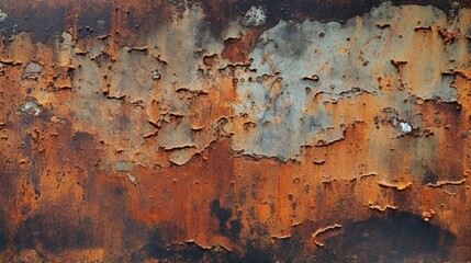 Black Dark Rusty Texture.Steel Rust Background.Generative AI