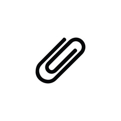 Obraz premium Attachment icon. Simple style file transfer theme poster background symbol. Attachment brand logo design element. Attachment t-shirt printing. Vector for sticker.