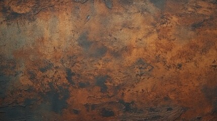 old grunge copper bronze rustic texture dark black.Generative AI