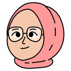 muslim girl cartoon character