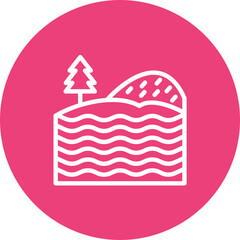 Lake Landscape Icon