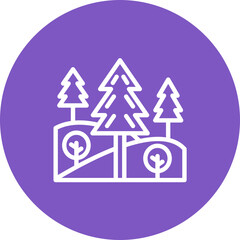 Fototapeta premium Forest Landscape Icon