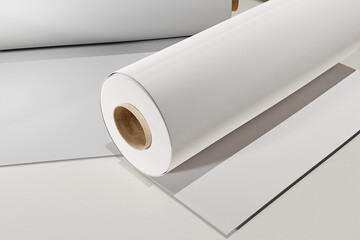 White wrinkled fabric texture. Fabric 3d render mockup.