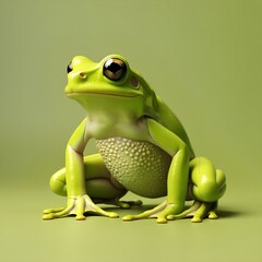 portrait of a frog with an isolated background