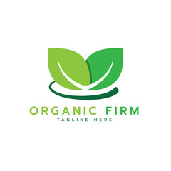 Green Leaf logo design for organic farming 