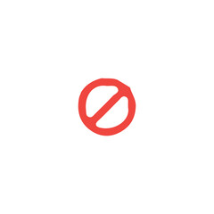 Stop icon. Do not sign. Simple style danger poster background symbol. Stop brand logo design element. Stop t-shirt printing. Vector for sticker.