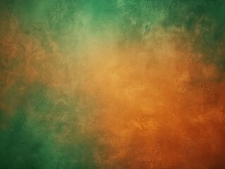 Fototapeta na wymiar Abstract trendy grainy background in orange and green for design, templates, covers, banners, posters and advertising. Watercolor and grunge texture design, colorful wallpaper
