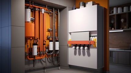 Modern, efficient home heating system for cold seasons. The unit uses LPG (Liquefied Petroleum Gas) for water heating, providing energy efficient solution for maintaining a comfortable temperature