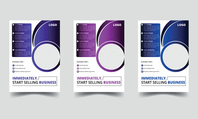 Corporate business flyer design layout vector