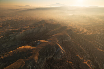 Naklejka premium Cappadocia Nevsehir Sunrise with beautiful view of Landscape