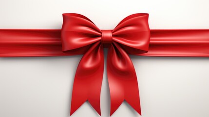 red  ribbon style on white background.