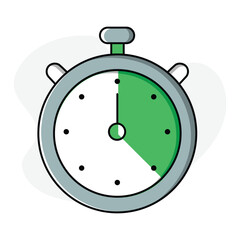 Time Limit Icon. A clock ticking icon to represent a time limit, deadline, or the passage of time.