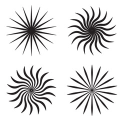 Black and white abstract Background with Sunlight. Vector Illustration.