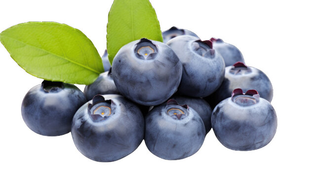 Fresh blueberry isolated on white background.