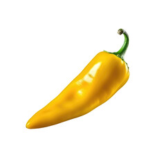 yellow pepper on transparent background