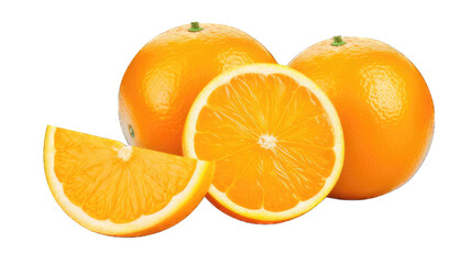 Fresh orange isolated on white background.