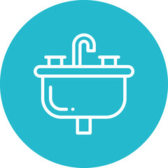 Hair Wash Sink Icon