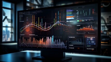 Visualization of digital analytical data on the monitor