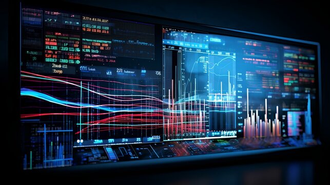 Visualization of digital analytical data on the monitor