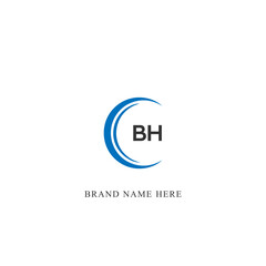 BH logo. B H design. White BH letter. BH, B H letter logo design. Initial letter BH linked circle uppercase monogram logo.2 latter 