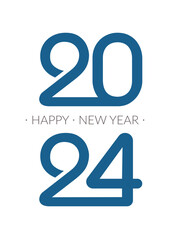 Happy New Year 2024. Vector illustration	