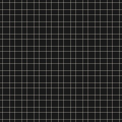 Vector minimalist square grid seamless pattern. Abstract minimal black and white geometric texture. Subtle background with linear lattice, net, mesh, grill. Simple dark monochrome repeated geo design