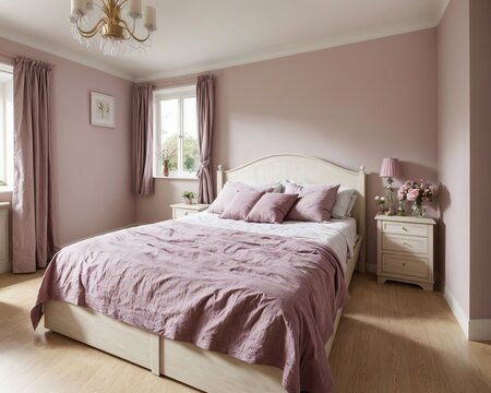 The Timeless Elegance of a Shabby Chic Bedroom in Ireland generative ai
