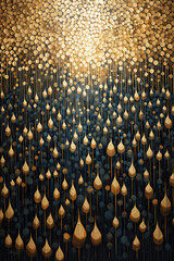 Obraz premium Golden Christmas illustration