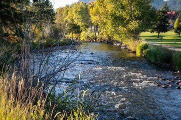 autumn landscape with river